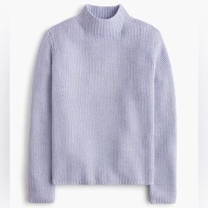 NWT J.Crew Factory Cotton-Blend Mockneck Sweater XXS Soft Baby Blue